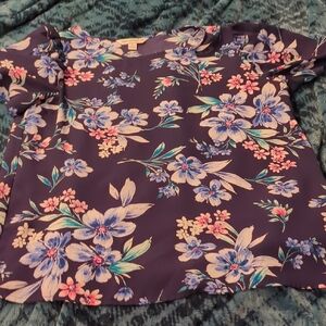 Counterparts Floral Blouse - Purple and Pink